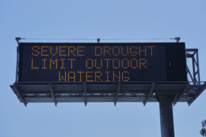Severe drought signage